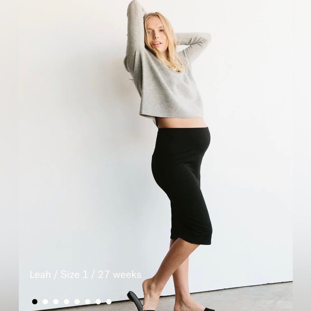 Storq black maternity pencil skirt